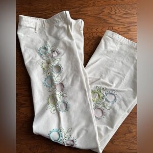 Sashay White Cutout Flare Leg Jeans‎